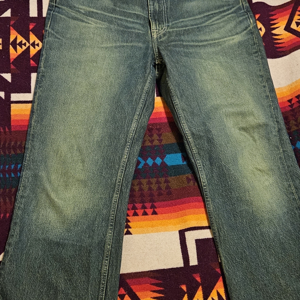 Our Legacy Olive Green Denim Pants - 70s Cut